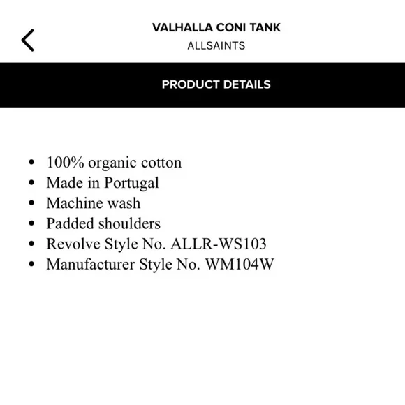 All Saints Valhalla coni tank - Picture 7 of 12